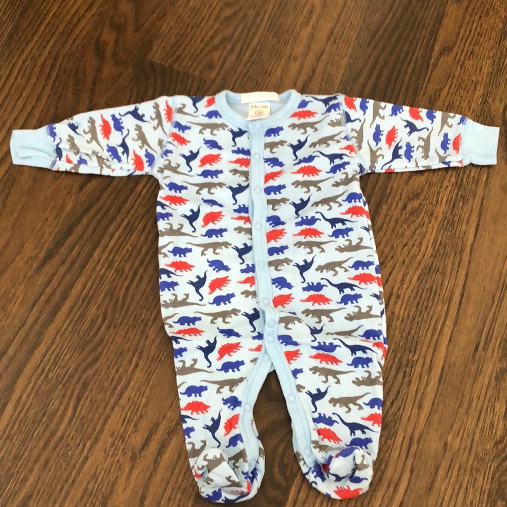 Baby steps dinosaur snap footie